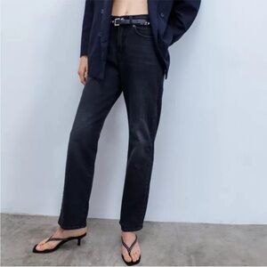 Urban Outfitters Cowboy Straight Leg High Waist Jeans Black Denim women’s 28